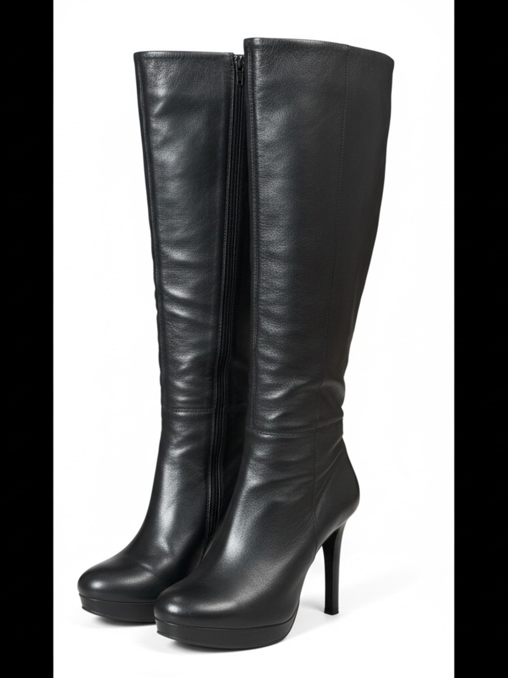 Runwayy 613 Black Knee High Platform Stiletto Boots Size 9M Statement Y2K - Picture 9 of 11